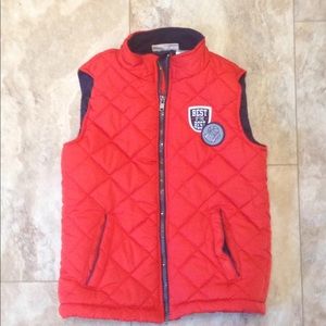 Boys red puffy vest